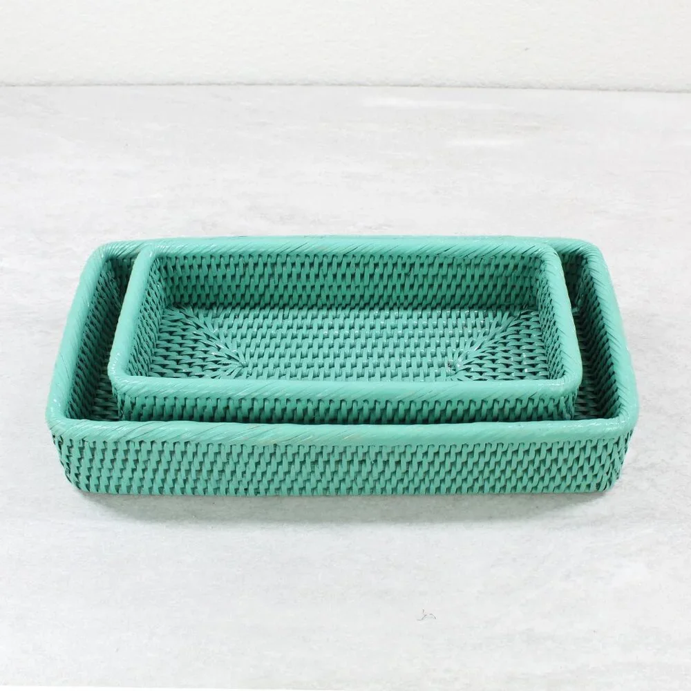 NEW Tight Woven Basket Duo - Chic Organization Set-Eco Handcraft